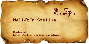 Mallár Szelina névjegykártya